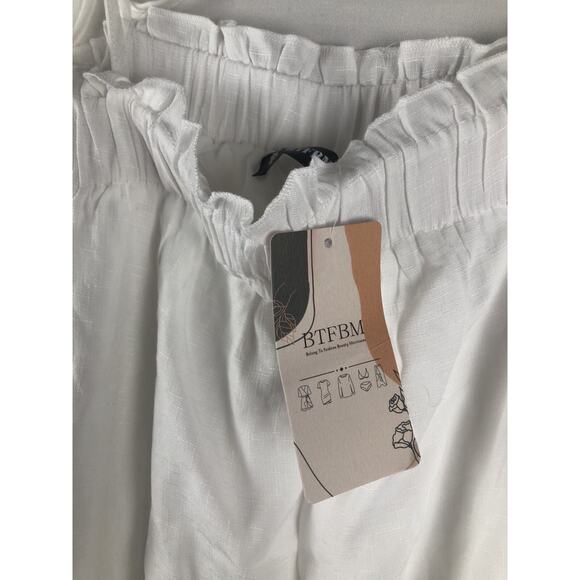 BTFBM Womens Summer Adjustable Tie Spaghetti Strap Sleeveless Dress Casual Loose - Picture 5 of 12